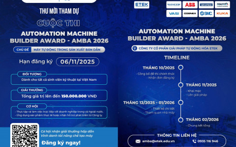 THƯ MỜI THAM DỰ CUỘC THI AUTOMATION MACHINE BUILDER AWARD (AMBA) MÙA 2 